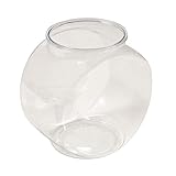 Koller Products 1-Gallon Fish Bowl, Shatterproof Plastic with Crystal Clear Clarity