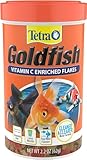 Tetra Goldfish Flakes, Nutritionally Balanced Diet For Aquarium Fish, Vitamin C Enriched Flakes, 2.2 oz