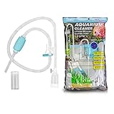 TERA PUMP TRFTCLN Aquarium Gravel Cleaner (BPA Free) Aquarium Sand Cleaner/Water Siphon with Long Nozzle & Water Flow Controller, (10-20 Gallon Tank)