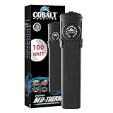 Cobalt Aquatics Neo-Therm Aquarium Heater (100w), Fully-Submersible Freshwater, Saltwater, Thermostat, Thermometer, Shatterproof