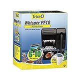 Tetra Whisper Power Filter 10 Gallons, Quiet 3-Stage aquarium Filtration (26316),Black and Gray